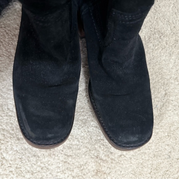 Vintage Frye Campus Black Suede Leather Boots - Picture 2 of 5